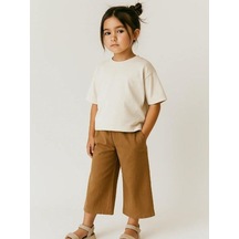 R.g Kız Çocuk Pamuklu Basic Crop T-shirt-15860 Beyaz