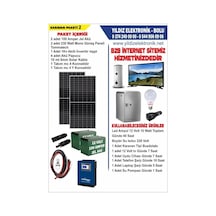 Solar Karavan Paketi 2- 460watt Panel - 200 Amper Jel Akü - 1000watt Tam Sinüs İnverter
