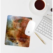 Uzay Temalı Renkli Bilek Destekli Dikdörtgen Mouse Pad Mouse Altlık Mousepad
