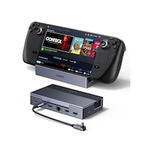 Ugreen 6 Sı 1 Arada Steam Deck Dock, 4k 120hz Hdmı 2.1, 100w Pd Şarj, Usb Ve Ethernet Destekli, 75126