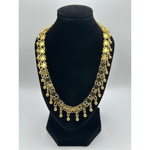 Arnes Jewelry Çelik 22 Ayar Altın Kaplama Kişnişli Kolye Gold