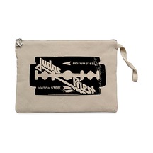 Judas Priest Black Steel Krem Clutch Cüzdan / El Çantası Krem