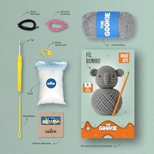 Mini Fil Örgü Kiti - Amigurumi Tığ Kiti Açık Bej