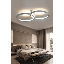 Pepy Modern Tasarım Beyaz Renk Salon Mutfak Hol Beyaz Ledli 2 Li Led Avize Beyaz