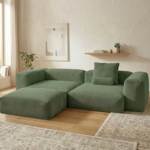 Relax Köşe Koltuk Takımı Sünger Koltuk Kanepe Divan Yeşil