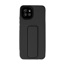 Samsung Uyumlu Galaxy A03 Uyumlu Kılıf Mega Standlı Silikon - Siyah