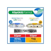 Sleepy Easy Clean Süper Yağ Çözücü&kireç Sökücü Yüzey Temizlik Havlusu&mendili 4x30 120 Yaprak Beyaz
