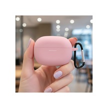 Caseonn Xiaomi Redmi Buds 8 Pro Kılıf Askı Aparatlı Mat Silikon Pembe Çok Renkli