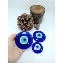 Üçlü Deliksiz Nazar Boncuğu Seti 9-7-5 Cm El Yapımı Dekoratif Set