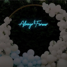 Always & Forever Yazılı Neon Tabela Mavi