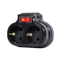 Anahtarlı Golyat Priz, 2'li Topraklı Çoklayıcı Fiş, 16a 250 Volt Ve 3600 Watt Kapasite