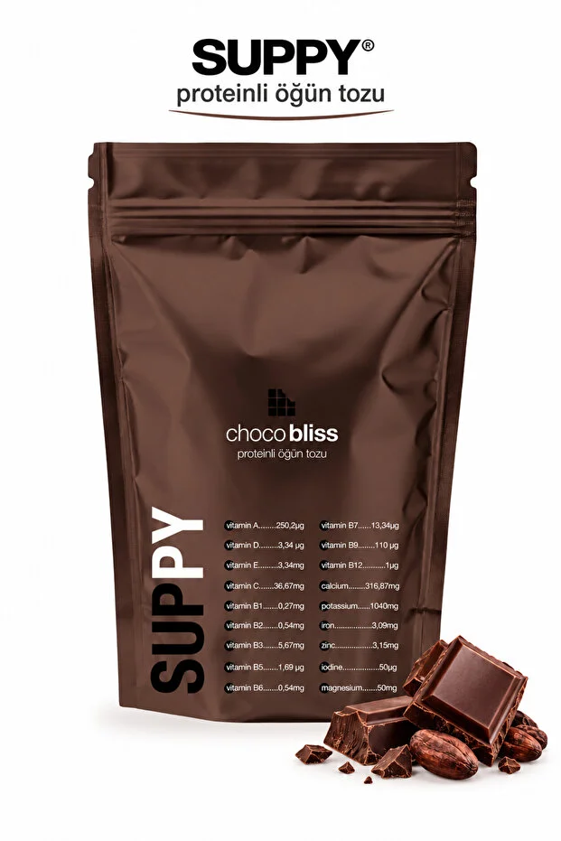 Suppy Choco Bliss Proteinli Öğün Tozu Çikolata Aromalı Vitamin & Mineral Destekli Pratik Öğün