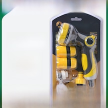 Moveevo Huabangshi Hbs-8422 10 Fonksiyonlu Basınçlı Yıkama/sulama Sprey Seti 4'lü , Abs+tpr Kaplama, Büyük Su Akışı Ve Mesafe, Otomatik Akış Modu Ayarı