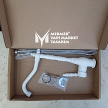 Rustik Lavabo Bataryası Beyaz
