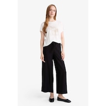 Defacto Relax Fit Geniş Paça Kapri G1552ax25hsbk81 Siyah