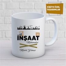 Kişiye Özel İsim Yazılabilir İnşaat Mühendisi Kupa Bardak Çok Renkli