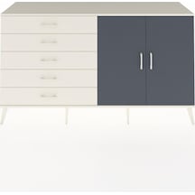 Hyperion Konsol 2 Raflı 5 Çekmeceli 2 Kapaklı 176x44x99 Aytaşı-antrasit/aytaşı Aytası/antrasıt - Aytası