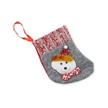 Yılbaşı Çam Ağacı Süsü Ayıcık Çorap Özel Dekor Noel Süsü 15 Cm 1 Adet