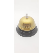 Gold Renk "Ring For a Beer" Yazılı Resepsiyon Masa Zili Model 10