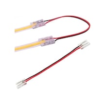 1 Adet Şeffaf Çift Taraflı Kablo Şerit Led Cob Konnektörleri Kapak Konnektör 2pin 8mm Led Işıklar Lehimsiz Bağlantı