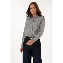 U.s. Polo Assn. Kadın Taş Gömlek Desenli 50316424-vr049 Tas