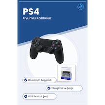 Konsol Gamepad Joystick Ps4 Uyumlu Kablosuz Analog Oyun Kolu Blue