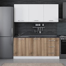 Minar 180 Cm Mutfak Dolabı Beyaz Dore 180-d1