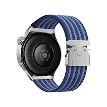 Huawei Honor Magic 2 46mm Ogaa Krd-133 22mm Naylon Kumaş Hasır Örgülü Kordon - Mavi