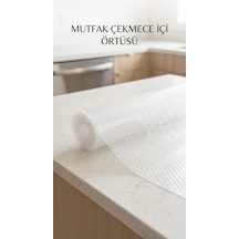 Şeffaf Pvc Raf Kaydırmaz Dolap İçi Çekmece Örtüsü 45x300 Cm Koruyucu