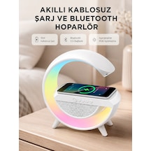 Mey İthalat Kablosuz Şarjlı Bluetooth Hoparlör Ve Gece Lambası - Nfc, Fm Radyo, Rgb Işık Renkli