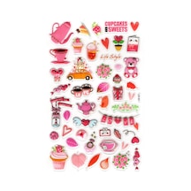 Sticker Kabartmalı Stiker Defter, Planlayıcı Etiket Lxk-021 - 22x14 Cm - Pembe Love Ayıcık