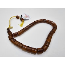 Omari İmzalı Sertifikalı Alman Faturan Sıkma Kehribar Tesbih 10,5x11,5 Mm Teker Kesim