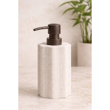 Buççin Online Mağaza Retro Tezgah Üstü Ahşap Görünümlü Banyo Ve Sıvı Sabunluk 350 Ml Poliresin Krem Çok Renkli