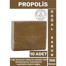 Özel Üretim Doğal Cilt Temizleyici Parlatıcı Nem Dengeleyen Yaşlanma Karşıtı Propolis Sabunu 10 Adet