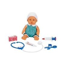 Bebelou Doktor Zamanı Sesli Bebek Seti 35 Cm