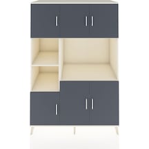 Kronos Dolap 9 Raflı 6 Kapaklı 132x59x195 Aytaşı-antrasit/aytaşı Aytaşı