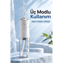 Şarj Edilebilir Ağız Duşu Üç Modlu Şeffaf Hazneli - Lisinya