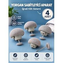 Yorgan Sabitleyici Aparat 4 Adet İğneli Kilit Sistemi Yorgan Kaymasını Önleyici Beyaz