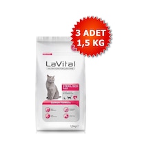Lavital Kısırlaştırılmış Somonlu Yetişkin Kedi Maması 3 x 1500 G