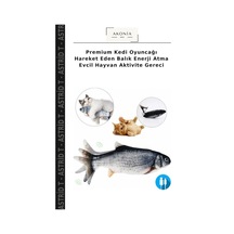 Premium Kedi Oyuncağı Hareket Eden Balık Enerji Atma Evcil Hayvan Aktivite Gereci