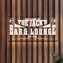 Bk Gift Kişiye Özel İsimli Akrilik Bar Tabelası 38x19cm -2, Home Bar Tabela, Duvar Dekoru Kobitmeyen138089 Bk Gift