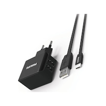 Philips Uyumlu Dlp2502M Seyahat Şarj & Kablo-Micro Usb