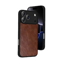 Durukar Apple, Uyumlu iPhone 17 Pro Max Aras Deri Kapak - Taba