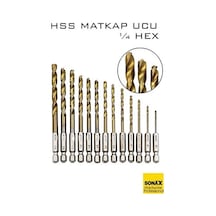 Hss Matkap Ucu 1/4 Hex 13 Parça Hss Tungsten Karbür Matkap Uç 1.5-6.5mm Titanyum 722460