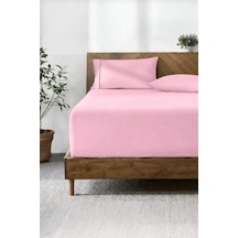 Lastikli &amp Hipoalerjenik Çarşaf %100 Pamuk Penye Kumaş 120x200 Cm Pembe, Luxcarsaf Genel