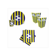 Taraftar Fenerbahçe Sarı Lacivert 8 Tabak, 8 Bardak, 10 Peçete, 8 Mısır Kutusu