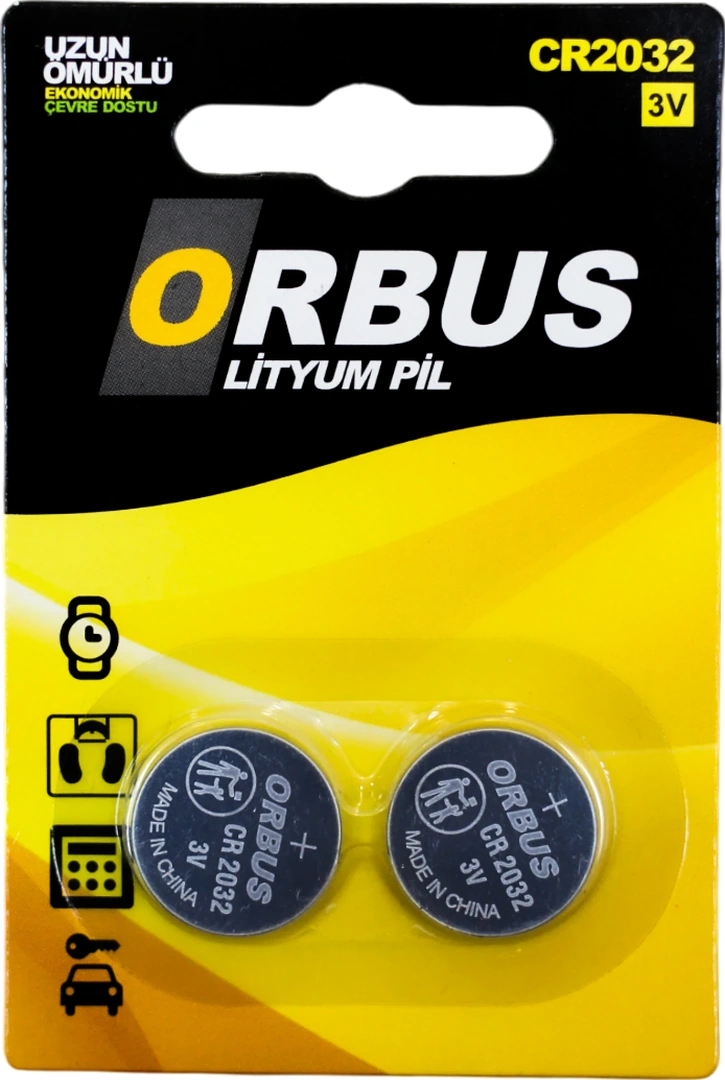Orbus Cr2032 3 Volt Lityum Para Pil 2'li Paket