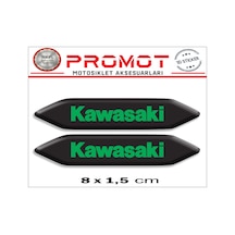 Damla Logo Kawasaki Kabartmalı 2'li Sticker 002 Nötr