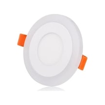 2 Adet Çift Renkli Hero Led Panel 3+3 Watt Dış Çapı 10 Cm Mavi-beyaz İki Renkli Tavan Spot Lambası 0.25 KG