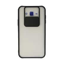 Samsung Galaxy Uyumlu J7 Kılıf Palm Buzlu Kamera Sürgülü Silikon - Siyah İtdark33086